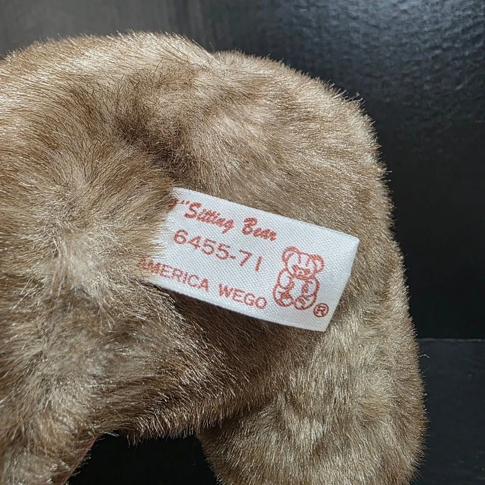 Fiesta Toy Sitting Bear Plush Kids 9 Inch Brown Ivory American Wego‎ 6455-71